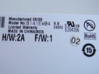 友达液晶模组B141EW04 V6