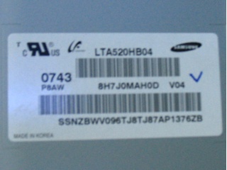 三星液晶模组LTA520HB04