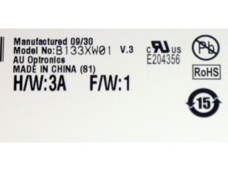 友达液晶模组B133XW01 V3