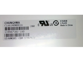 中华映管液晶模组CLAA140WB01A