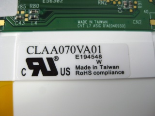 中华映管液晶模组CLAA070VA01