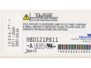 瀚宇彩晶液晶模组HSD121PS11-A