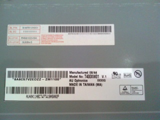 友达液晶模组T400XW01 V1