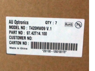 友达液晶模组T420HW09 V1