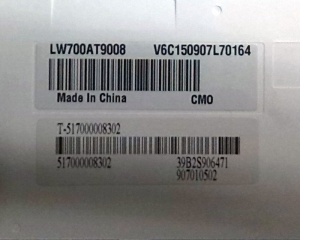 奇美液晶模组LW700AT9008