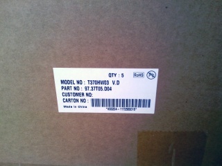 友达液晶模组T370HW03 VD