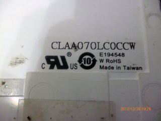 中华映管液晶模组CLAA070LC0CCW