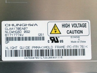 中华映管液晶模组CLAA170EA07