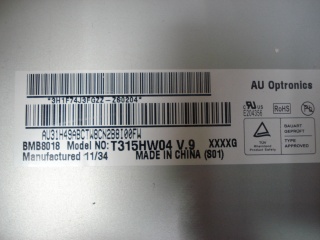 友达液晶模组T315HW04 V9