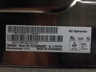 友达液晶模组T315HW07 V1