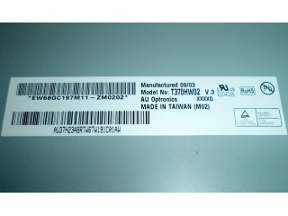 友达液晶模组T370HW02 V3