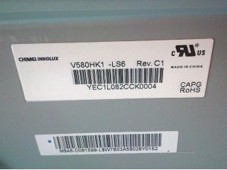 奇美液晶模组V580HK1-LS6