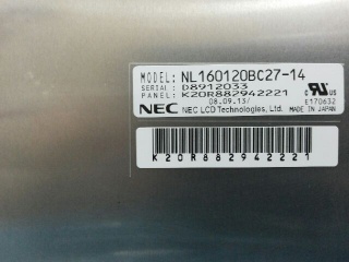 NEC液晶模组NL160120BC27-14