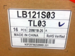 LG Display液晶模组LB121S03-TL03