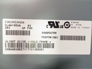 中华映管液晶模组CLAA185WA03