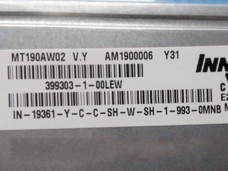 群创液晶模组MT190AW02 V.Y