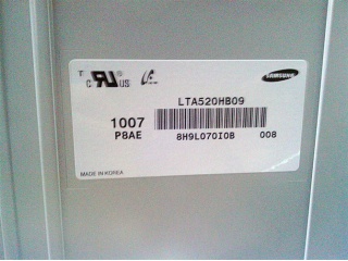 三星液晶模组LTA520HB09