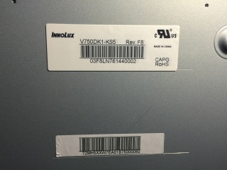 群创液晶模组V750DK1-KS5 Rev.F8