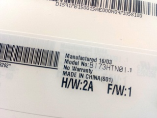 友达液晶模组B173HTN01.1