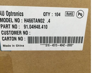 友达液晶玻璃H466TAN02.4