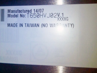 友达液晶模组T650HVJ02.1