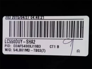 LG Display液晶玻璃LC550DUY-SHA2