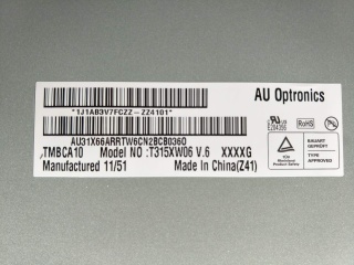 友达液晶模组T315XW06 V6