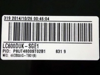 LG Display液晶玻璃LC600DUK-SGE1