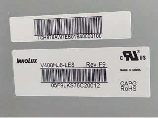 群创液晶模组V400HJ6-LE8 Rev.F9