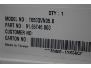 友达液晶玻璃T650QVN05.0 CELL