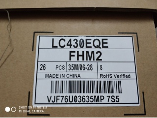 LG Display 43" IPS 液晶模组 3840×2160 400nits WLED V-by-One 51pins