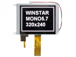 华凌 5.7" TN 液晶模组 320×240 800nits WLED CPU/SPI 22pins 带电容触摸
