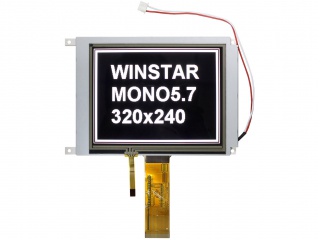 华凌 5.7" TN 液晶模组 320×240 700nits WLED CPU/SPI 22pins 带电阻触摸