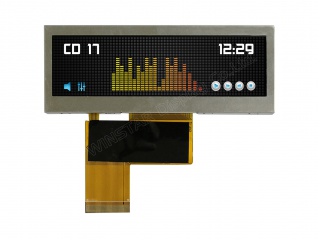 华凌 3.9" 长条形屏 TN 液晶模组 480×128 500nits WLED TTL 40pins
