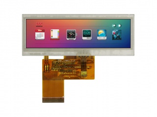 华凌 3.9" 长条形屏 TN 液晶模组 480×128 350nits WLED TTL 40pins