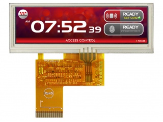 华凌 3.9" 长条形屏 TN 液晶模组 480×128 350nits WLED TTL 40pins 带电阻触摸