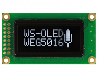 华凌 1.26" 50×16 PM-OLED 单色(白色) COB WS0010-TX CPU 16pins
