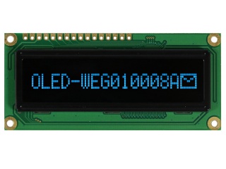 华凌 2.4" 100×8 PM-OLED 单色(蓝色) CPU/SPI COB