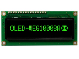华凌 2.4" 100×8 PM-OLED 单色(绿色) CPU/SPI COB