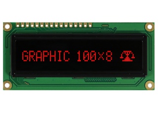 华凌 2.4" 100×8 PM-OLED 单色(红色) CPU/SPI COB