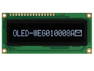 华凌 2.4" 100×8 PM-OLED 单色(白色) CPU/SPI COB