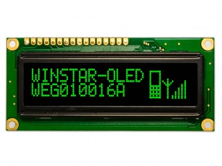 华凌 2.4" 100×16 PM-OLED 单色(绿色) CPU/SPI COB