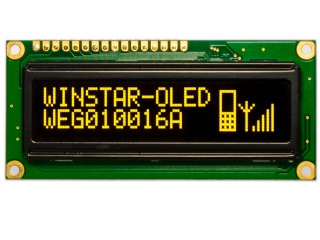 华凌 2.4" 100×16 PM-OLED 单色(黄色) CPU/SPI COB