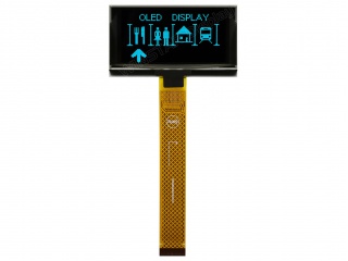 华凌 2.7" 128×64 PM-OLED 单色(蓝色) COG SSD1309ZC CPU/SPI/I²C 30pins