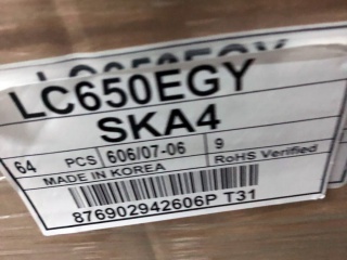 LG Display液晶玻璃LC650EGY-SKA4