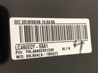 LG Display液晶玻璃LC490EQY-SKA1