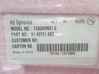 友达液晶玻璃T430HVN01.6 CELL