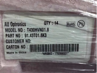 友达液晶玻璃T430HVN01.8 CELL