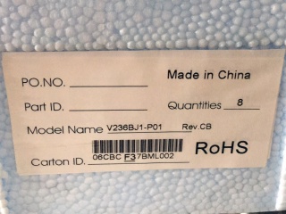 群创液晶玻璃V236BJ1-P01 Rev.CB