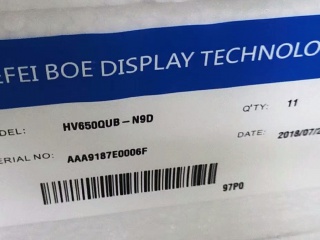 京东方液晶玻璃HV650QUB-N9D